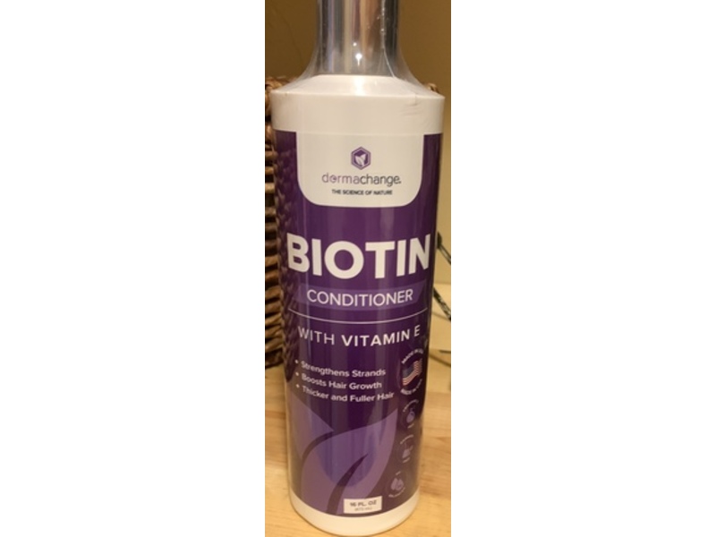 DermaChange Biotin Conditioner, Vitamin E, 16 fl oz/473 mL