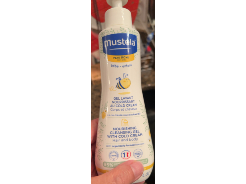 Mustela Nourishing Cleansing Gel, Cold Cream, 10.4 fl oz/300 mL