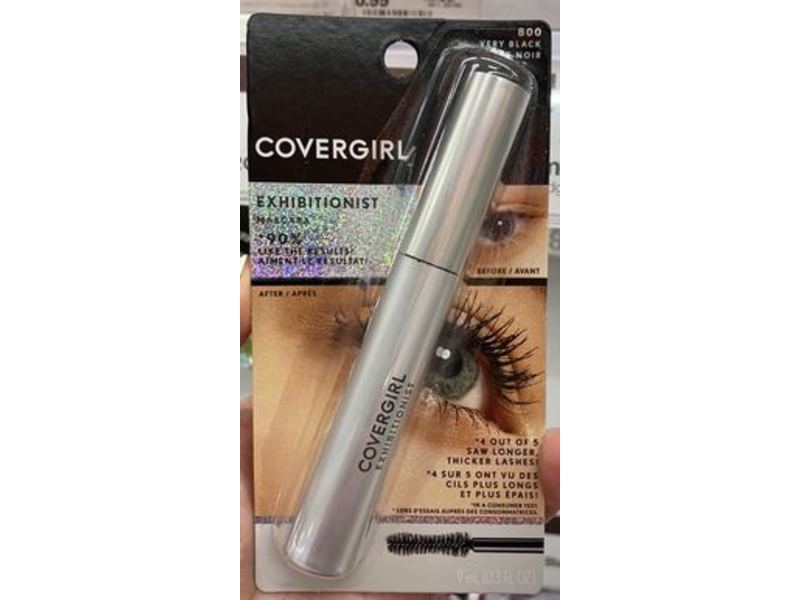 Covergirl Exhibitionist Mascara, 800 Very Black, 0.3 fl oz/9 mL