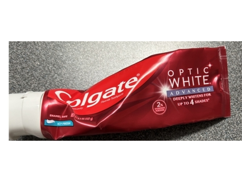 Colgate Optic White Advanced Toothpaste, Icy Fresh, 4.5 oz/127 g