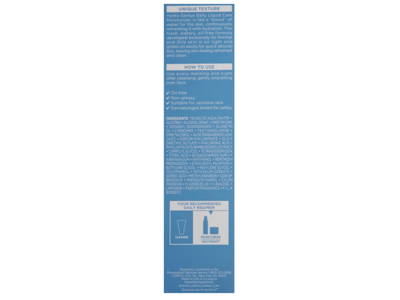 L'Oreal Paris Skincare Hydra Genius Daily Liquid Oil, 3.4 fl oz