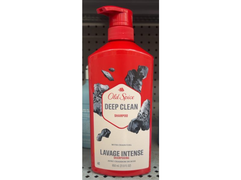 Old Spice Deep Clean Shampoo, Charcoal, 21.9 fl oz/650 mL