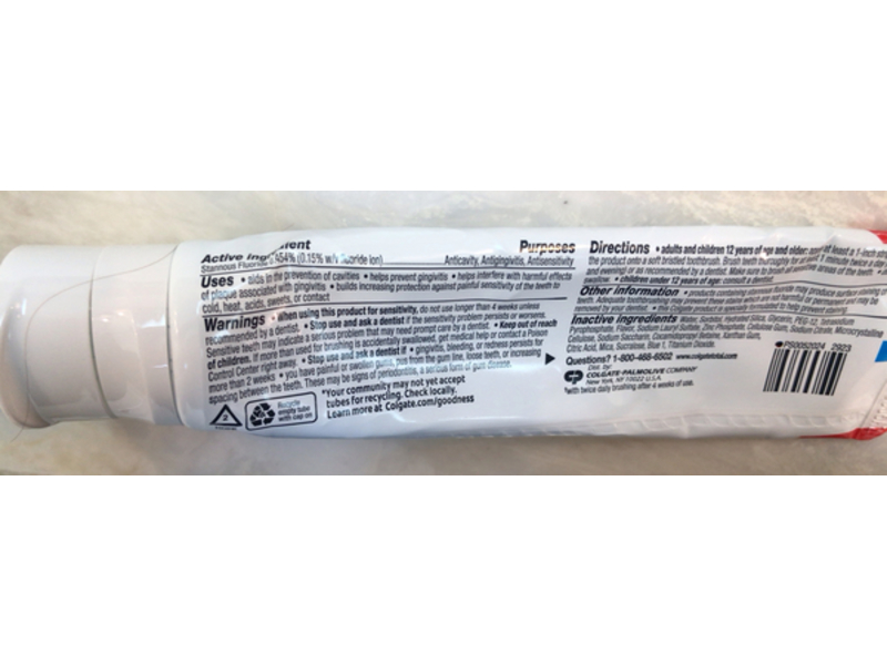 Colgate Total Whitening Gel Toothpaste, 5.1 oz/144 g