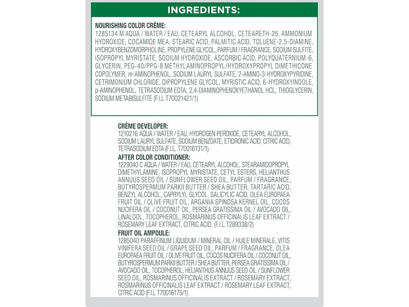 Garnier Nutrisse Ultra Cream Nourishing Permanent Color, 33 Darkest Golden Brown, 1 Application