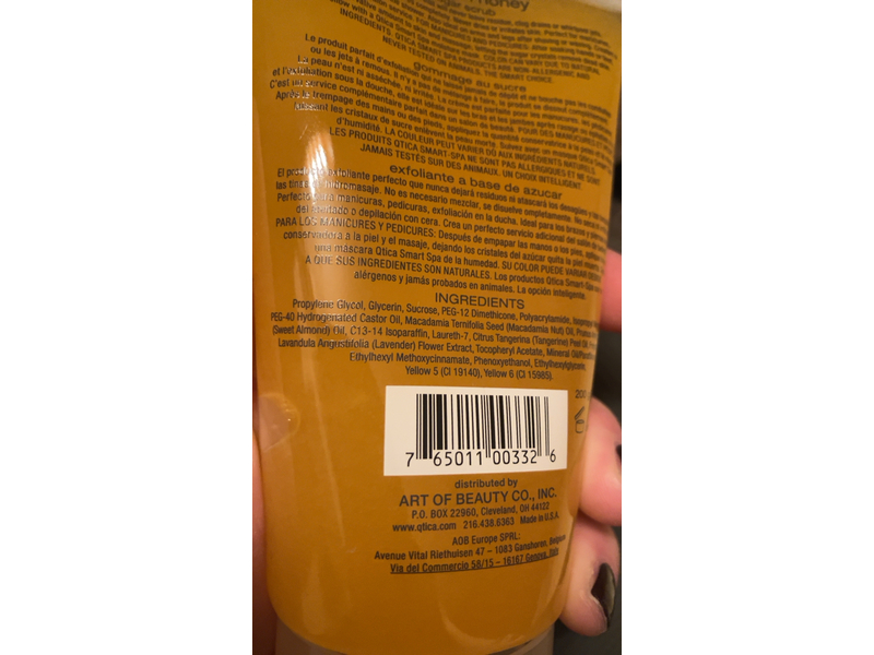 Qtica Smart Spa Sugar Scrub, Mandarin Honey, 7 oz/200 g