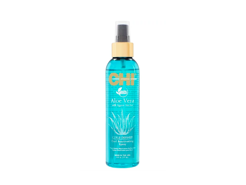 Chi Aloe Vera Curl Defined Curl Reactivating Spray, Agave Nectar, 6 fl oz/177 mL