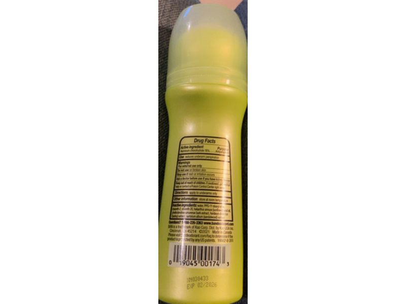 Ban Invisible Antiperspirant Deodorant Roll On, Unscented, 3.5 fl oz/103 mL, 4 Pack