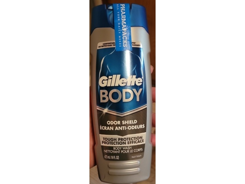 Gillette Body Odor Shield Body Wash, 16 fl oz/473 mL