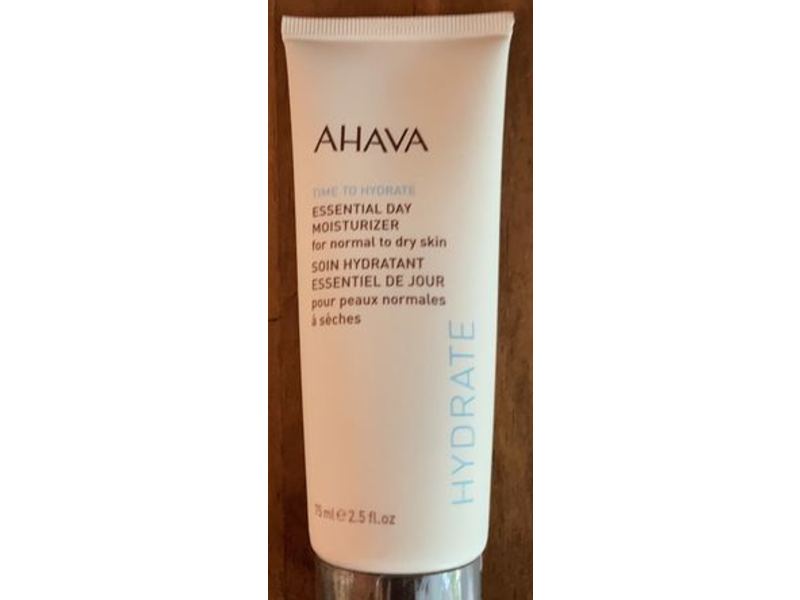 Ahava Essential Day Moisturizer, Normal To Dry Skin, Hydrate, 2.5 fl oz/75 mL