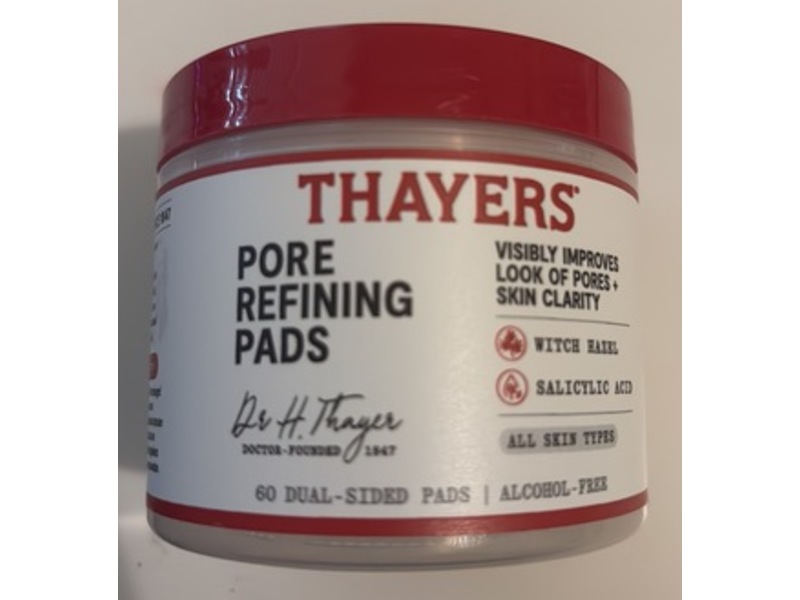 Thayers Pore Refining Dual-Sided Pads, Witch Hazel & Salicylic Acid, 60 Count