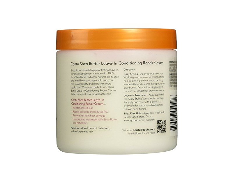 Cantu Leave-In Conditioning Repair Cream, Shea Butter, 16 oz/453 g, Pack Of 2