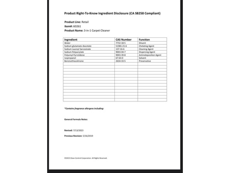 OdoBan 3-In-1 Carpet Cleaner Concentrate, 3.79 L