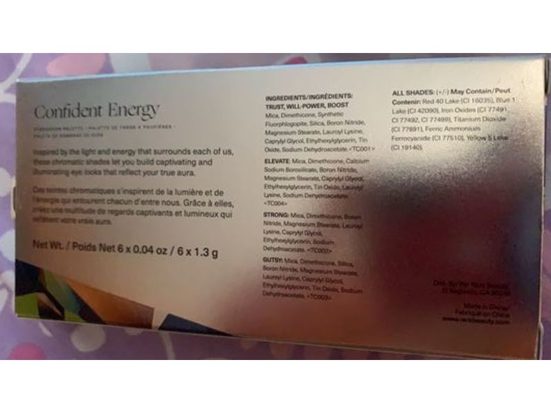 Rare Beauty Eyeshadow Palette, Confident Energy, 0.04 oz/1.3 g