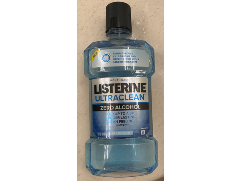 Listerine Ultraclean Mouthwash, Arctic Mint, 1.8 fl oz/1.0 L