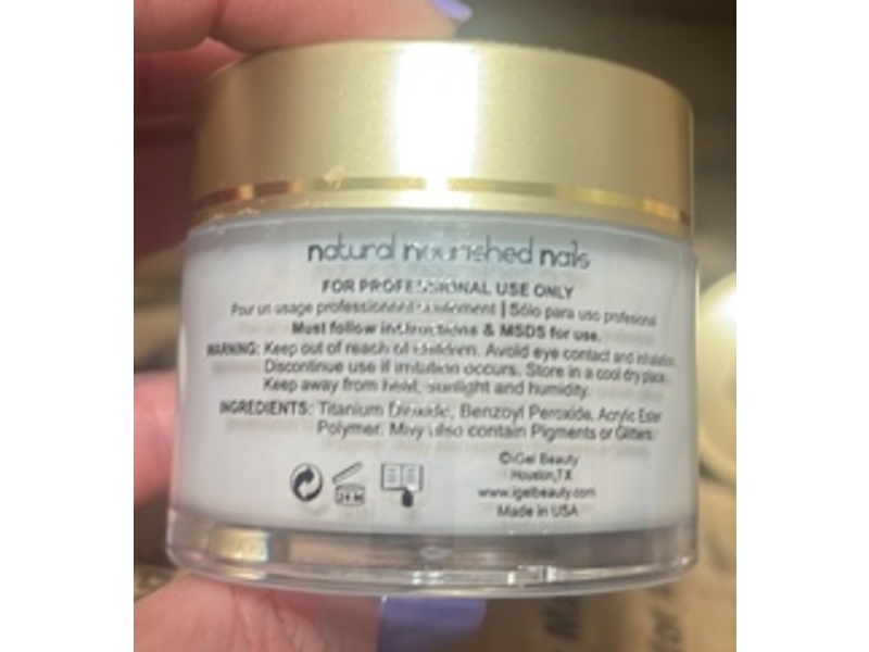 Igel Beauty Dip & Dap Nail Powder, D016 Shell Grey, 2 oz/56 g