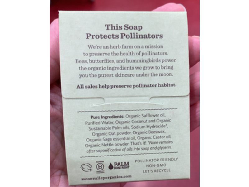 Moon Valley Organics Herbal Soap, Oats & Sage, 4 oz/113.4 g