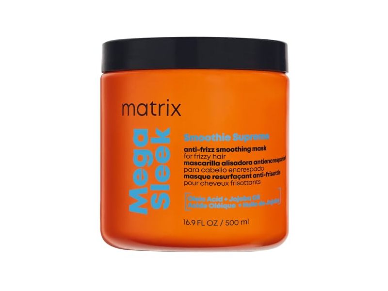 Matrix Mega Sleek Smoothie Supreme Smoothing Mask, Anti-Frizz, 16.9 fl oz/500 mL