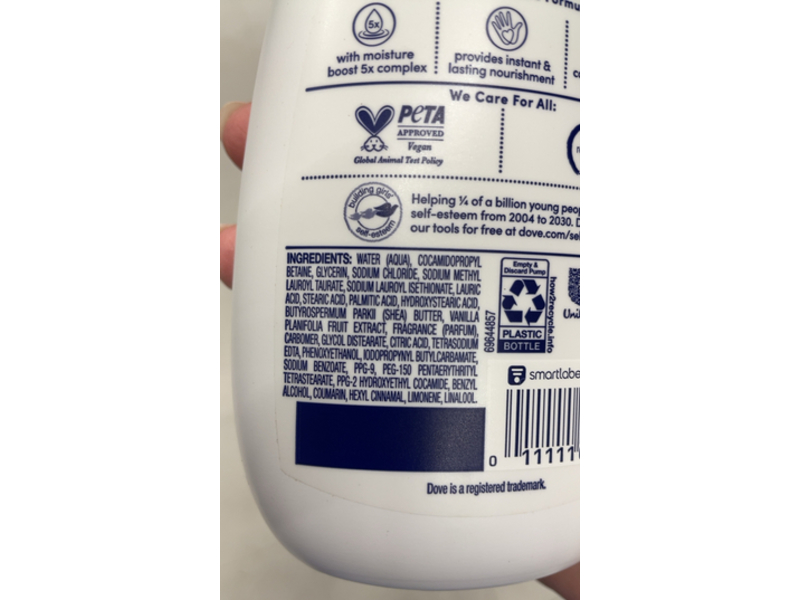 Dove Advanced Care Hand Wash, Shea Butter & Warm Vanilla, 12 fl oz/355 mL