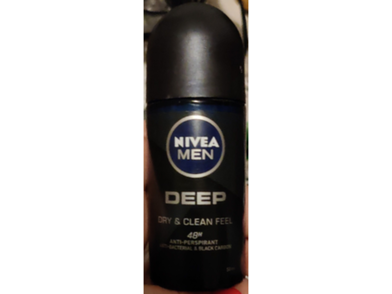 Nivea Men Deep Dry & Clean Feel Anti-Perspirant Deodorant, Black Carbon, 50 mL