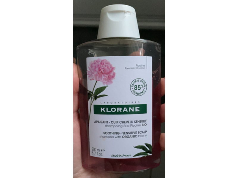 Klorane Soothing - Sensitive Scalp Shampoo, Organic Peony,6.7 fl oz/200 mL
