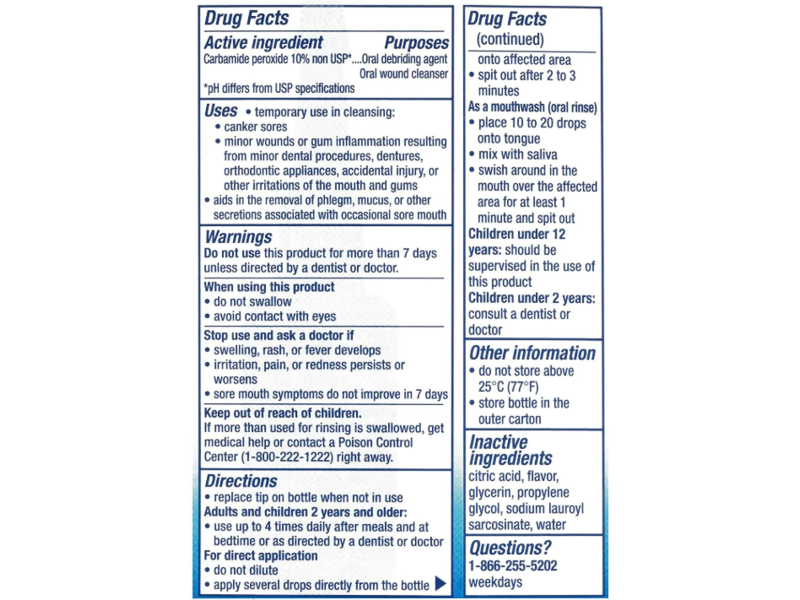 Gly-Oxide 3 In 1 Antiseptic Oral Cleanser, 0.5 fl oz/15 mL
