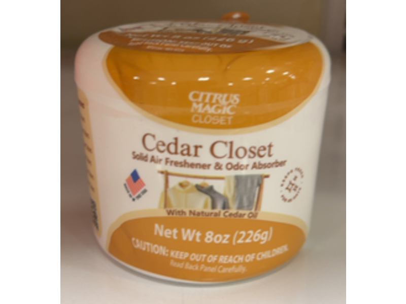 Citrus Magic Solid Air Freshener & Odor Absorber, Cedar Closet, 8 oz/226 g