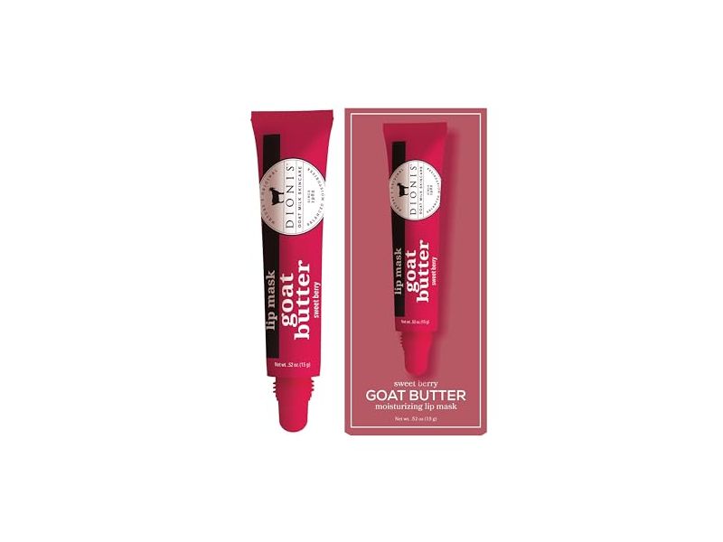 Dionis Goat Milk Moisturizing Lip Mask, Goat Butter Sweet Berry, 0.52 oz/15 g