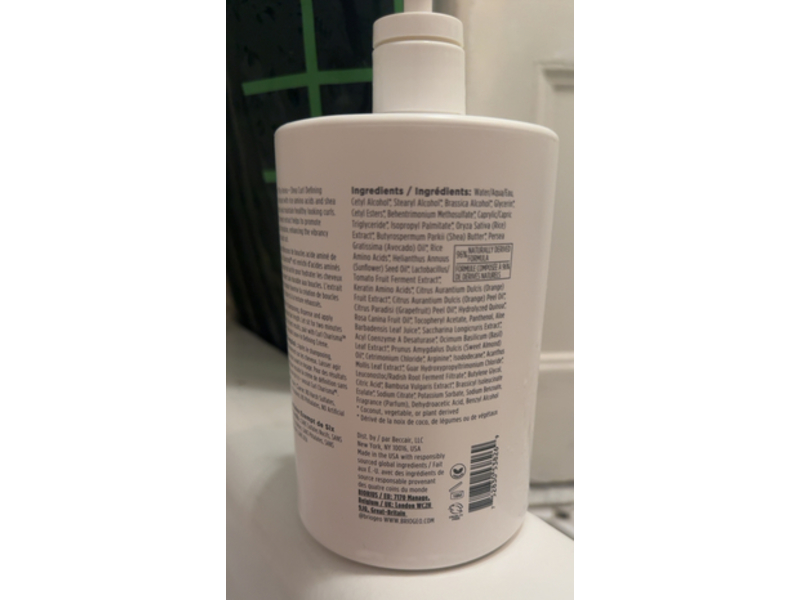 Briogeo Curl Charisma Curl Defining Conditioner, Rice Amino + Shea, 33.8 fl oz/1000 mL