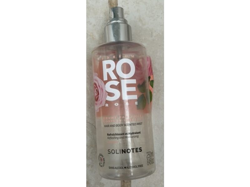 Solinotes Hair & Body Mist Parfum, Rose, 8.45 fl oz/250 mL