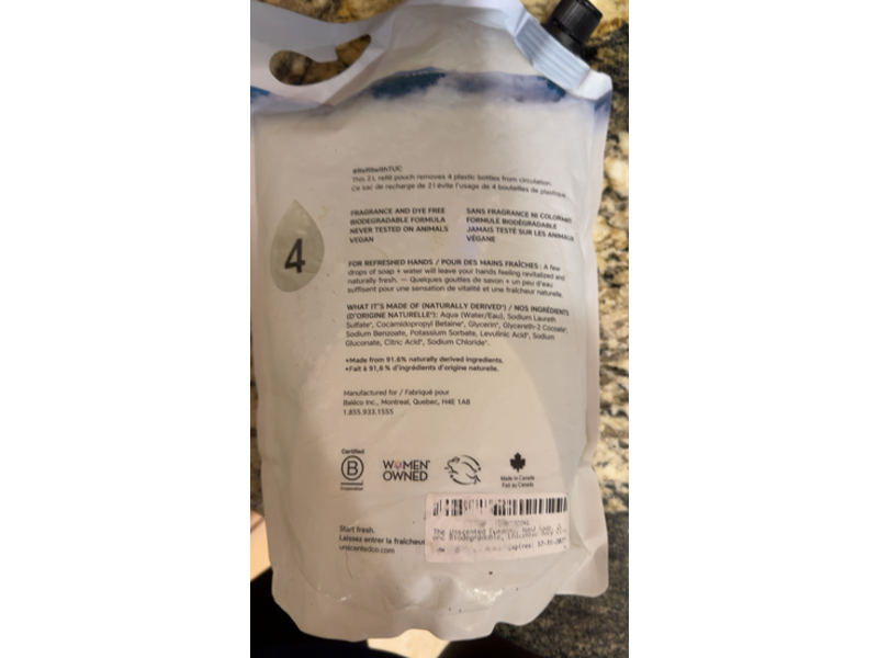 The Unscented Company Hand Soap, 2 L