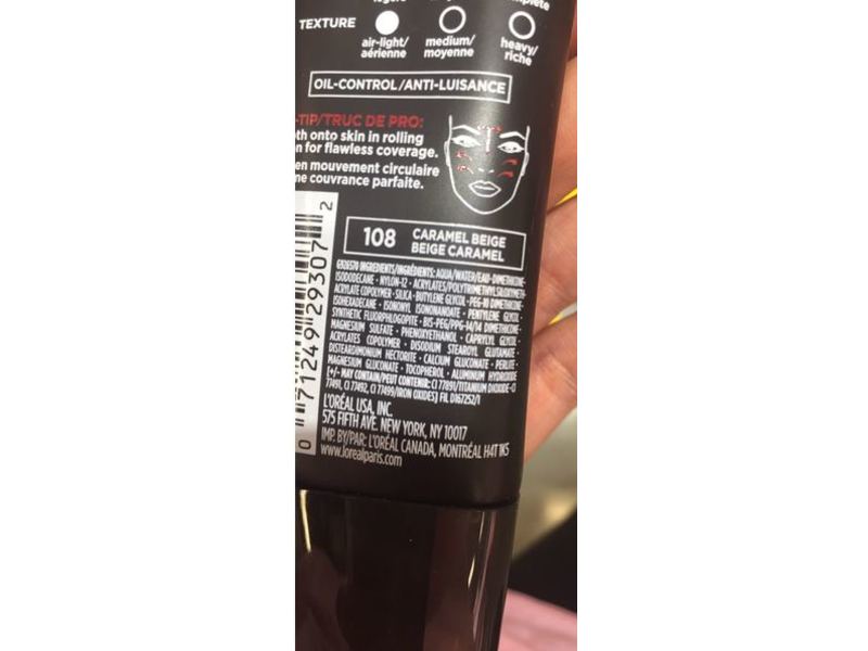 L'Oreal Paris Infallible Pro-Matte Foundation Makeup, Caramel Beige, 1 fl oz/30 mL