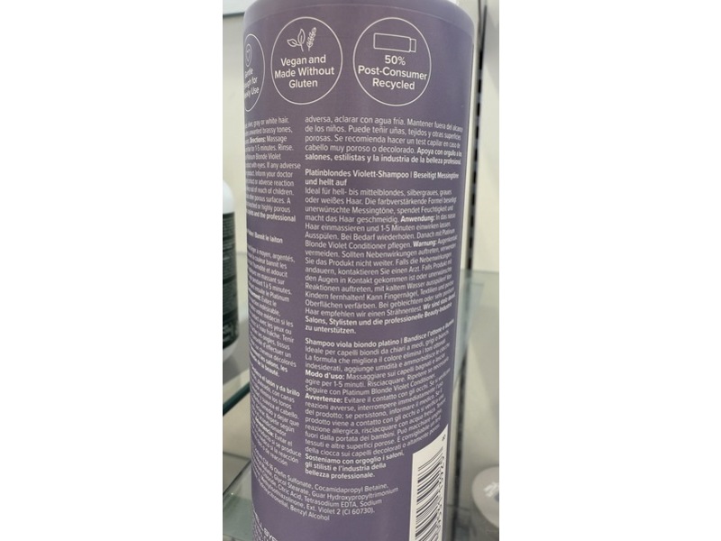 Paul Mitchell Platinum Blonde Violet Shampoo, Light/Medium Blondes, 10.14 fl oz/300 mL
