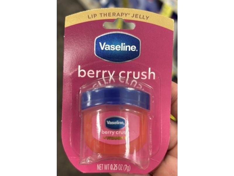 Vaseline Lip Therapy Jelly, Berry Crush, Vitamin E, 0.25 oz/7 g