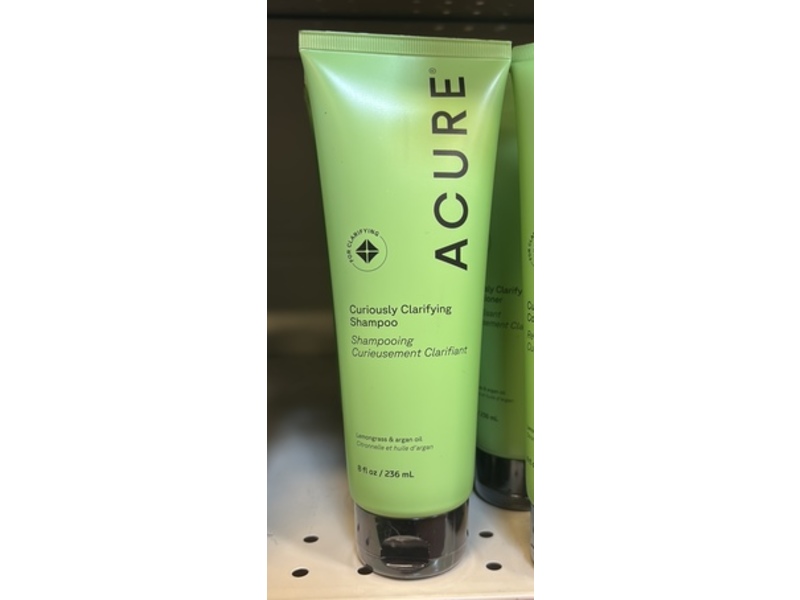Acure Curiously Clarifying Shampoo, Lemongrass & Argan Oil, 8 fl oz/236 mL