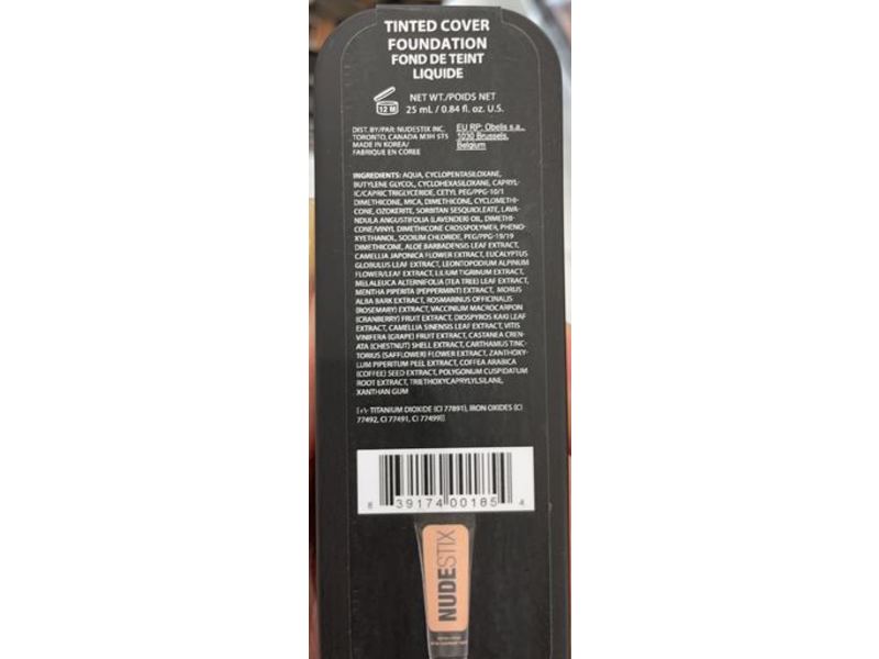 Nudestix Tinted Cover Foundation, Nude 3, 0.84 fl oz/25 mL