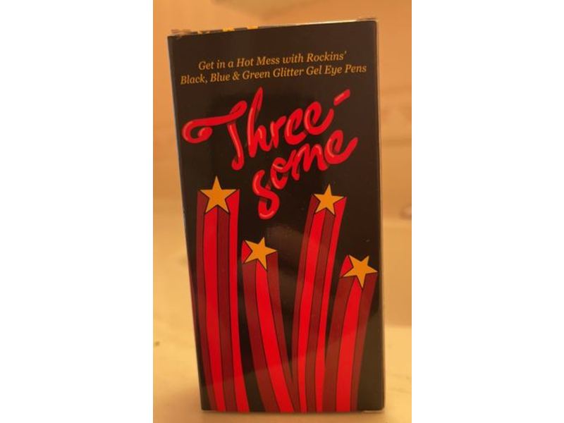 Rockins Cosmetics Hot Mess Threesome Black Blue Green Glitter Gel Eye Pens