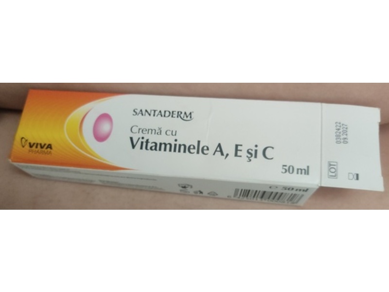 Santaderm Cream, Vitamins A+E+C, 50ML