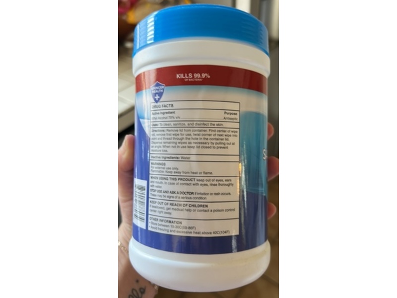 Spencer Health Sanitizer Wipes, 80 Count