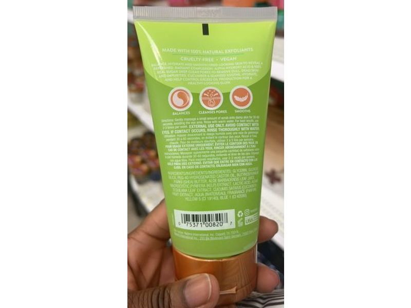 Tree Hut Balancing Sugar Face Scrub, Cucumber Seaweed Aha, 7.4 oz/210 g