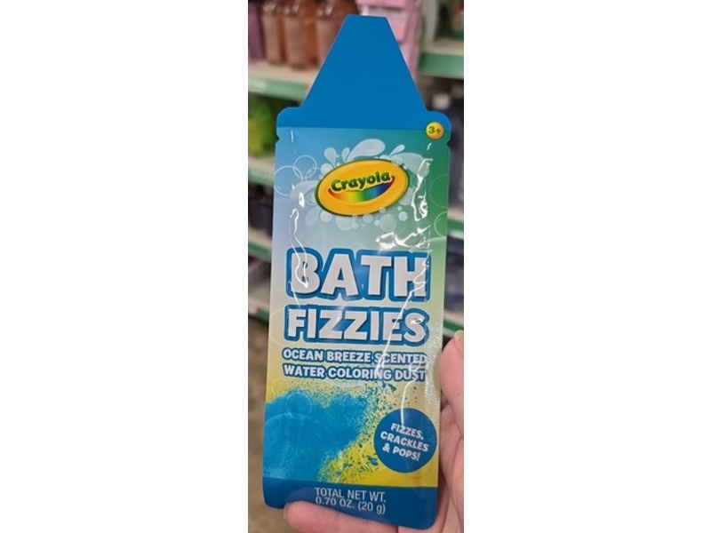 Crayola Bath Fizzies Water Coloring Dust, Ocean Breeze, 0.70 oz/20 g