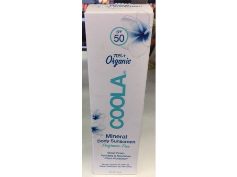 Coola Mineral Body Sunscreen, Fragrance-Free, SPF 50, 5 fl oz/147 mL