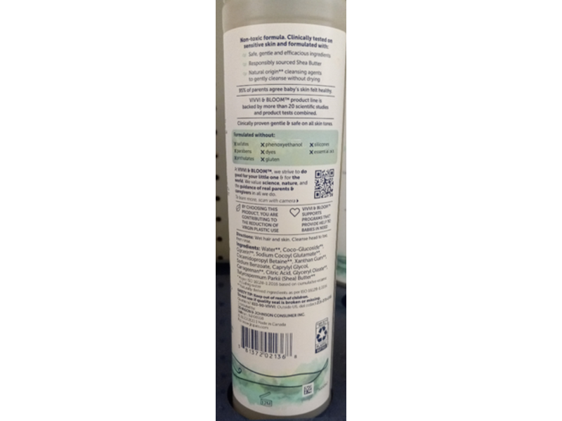 Vivii & Bloom Baby 2-In-1 Wash & Shampoo Cleansing Gel,10 fl oz/295 mL