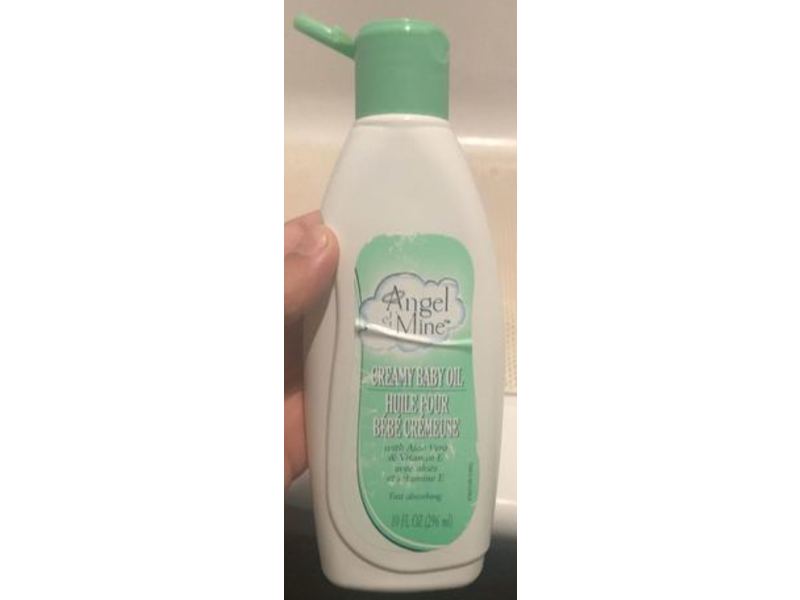 Angel Of Mine Creamy Baby Oil, Aloe Vera & Vitamin E, 10 oz/296 g