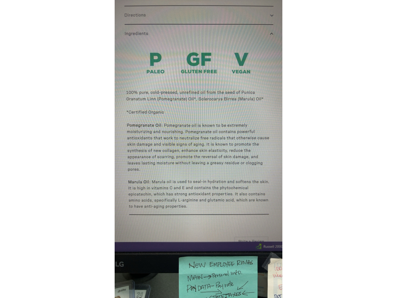 Primal Life Serum, Pomegranate, 0.5 oz/14 mL