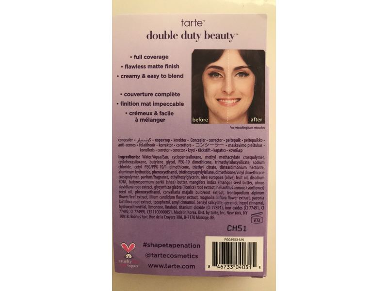 Tarte Shape Tape contour Concealer, Light Neutral, 0.3381 fl oz/10 mL