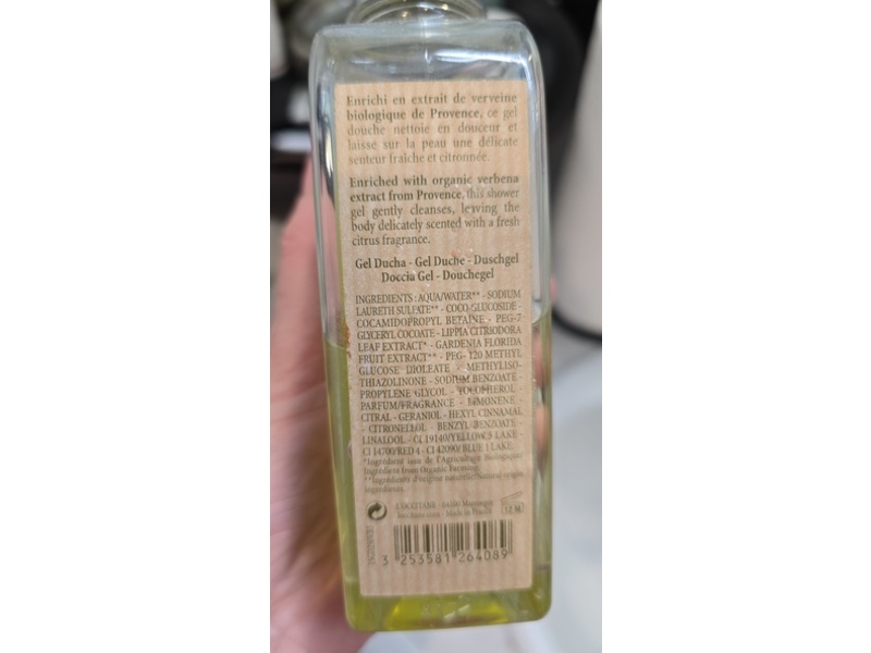 L'Occitane en Provence Verveine Shower Gel, 8.4 fl oz/250 mL