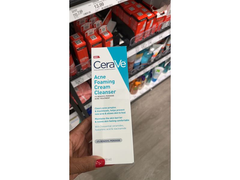 CeraVe Acne Foaming Cream Cleanser, 5 fl oz (150 mL)