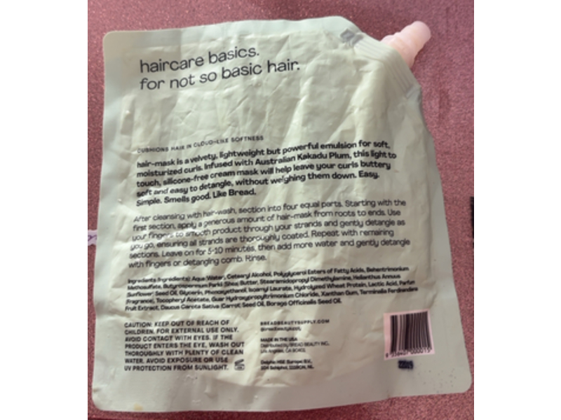 Bread Creamy Deep Conditioner Hair Mask, 12 fl oz/354 mL