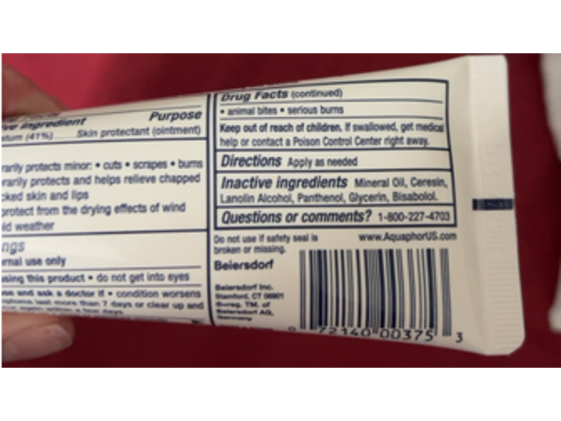 Aquaphor Healing Ointment, 1.75 oz/50 g