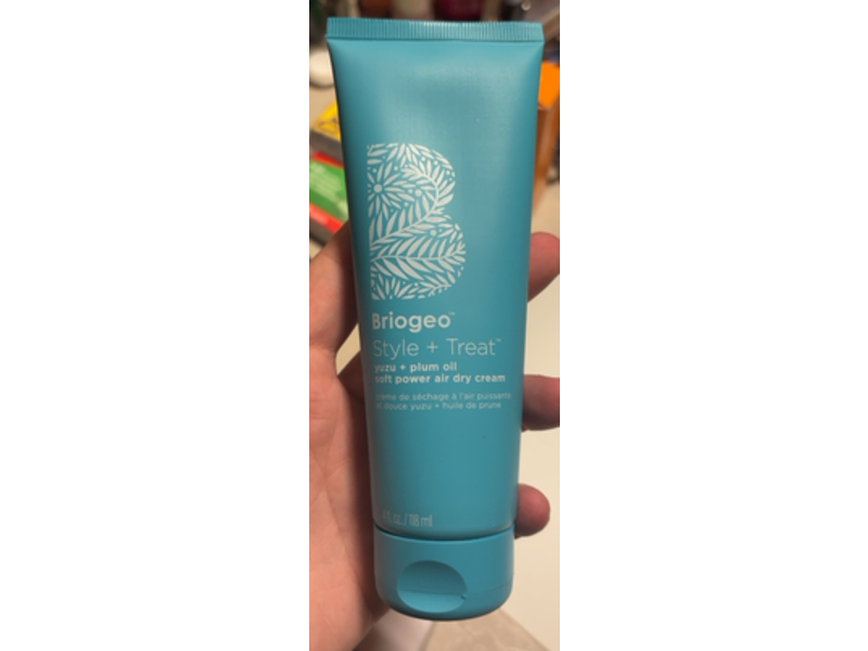 Briogeo Style + Treat Soft Power Air Dry Cream, Yuzu + Plum Oil, 4 fl oz/118 mL